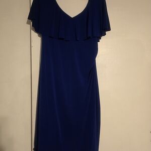 Elegant Blue Ruffle Dress